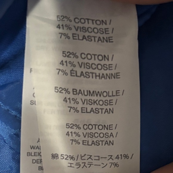 J. Crew Vibrant Blue Chinos ankle look - Picture 4 of 11